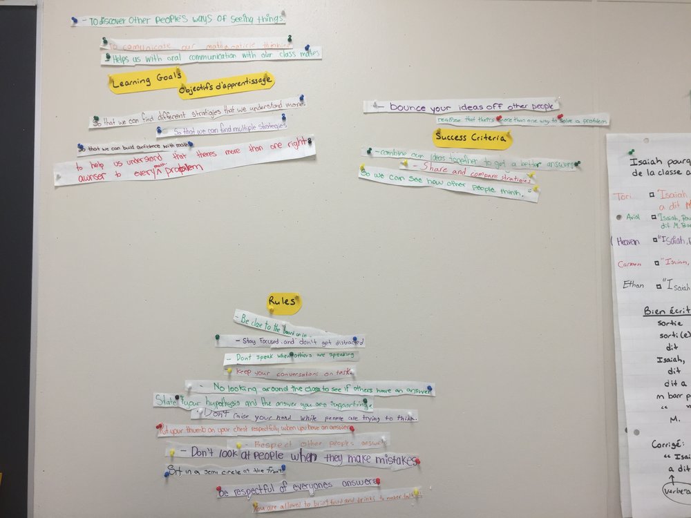 Number Talks Strategy Wall