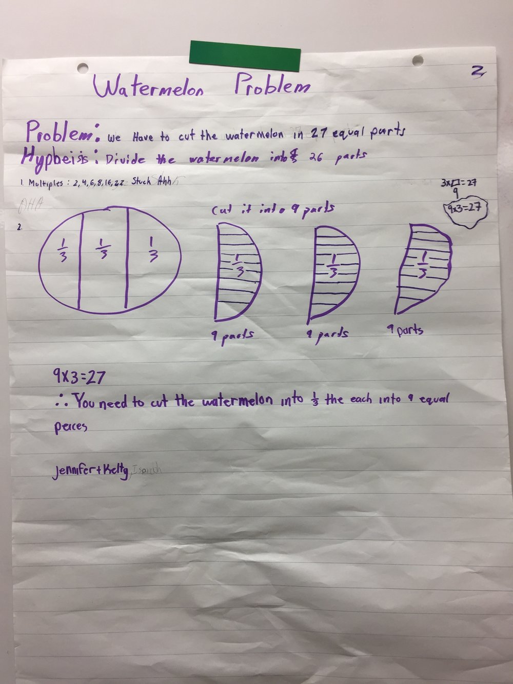 The Watermelon Problem Student Solutions 2