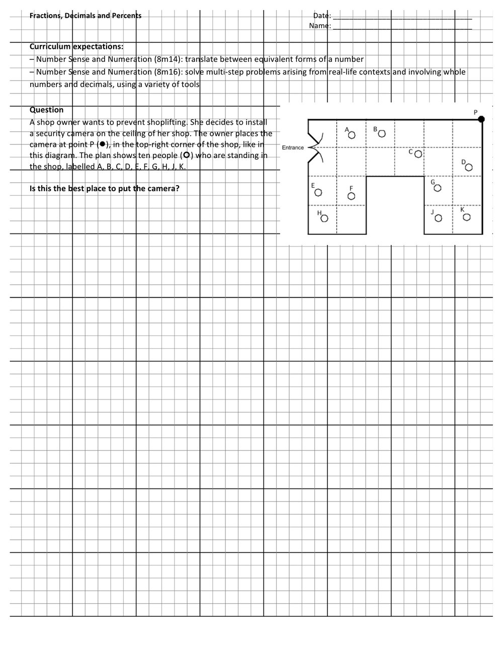 Fractions Security Camera Exit Ticket 1