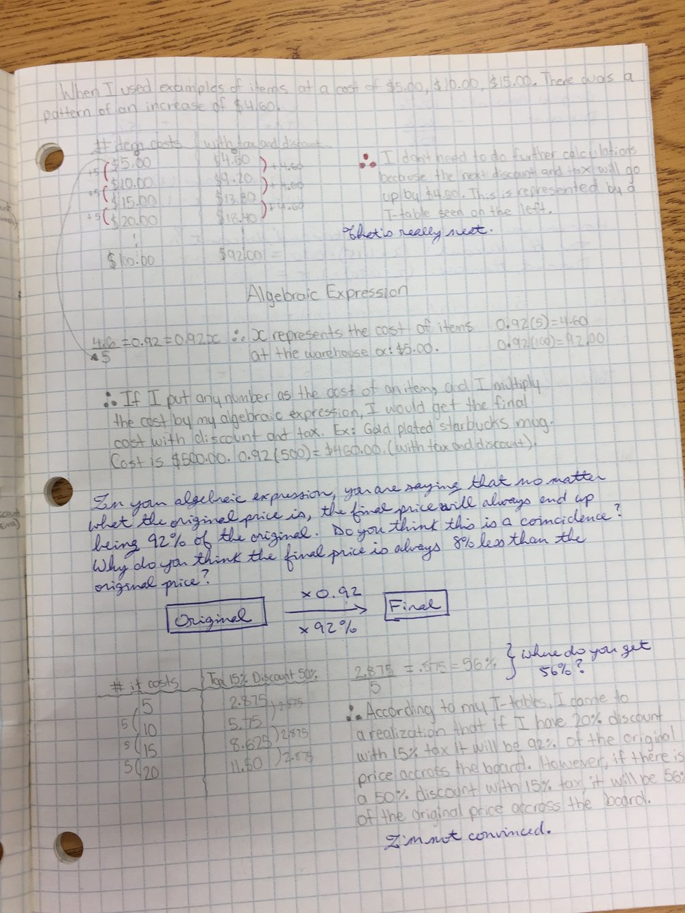 Math Journal Example 7