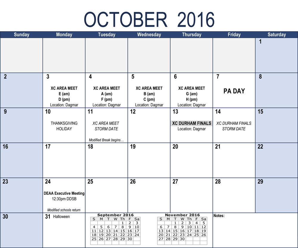 2016 2017 Deaa Calendar 2